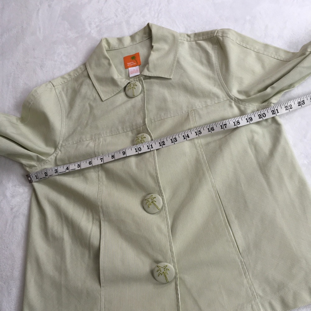 Heart of Palm Striped Jacket Blazer Sz 10 Pockets - Picture 6 of 7